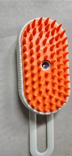 Customer photo of a cat being brushed